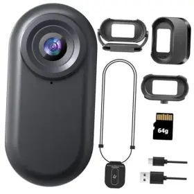 5979 7ji Mini Body Camera 1080p -wearable Action Cam Magnetic Lanyard Thumb 64gb