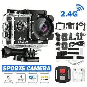 4k251841 Action 4k 25fps Camera Waterproof Underwater Wifi With Remote And Mounting Acces