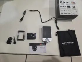 Xca10w Activeon Xg Action Camera And Solar Station - Black New Open Box Waterproof Case