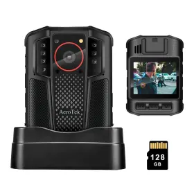 F2s-a-b Aerotek Mini 4k Body Camera With Audio And Video Recording Gps Bodycam Ultra Inch