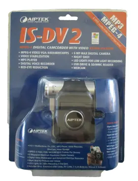 Is-dv2 Aiptek 653886020473 6 In 1 Digital Camcorder Camera And Mp3 Player Mpeg-4 Voice Recorder