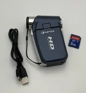 Z5x2s Aiptek Hd Digital Camcorder 720p Tested Working With Charger And Sd Card
