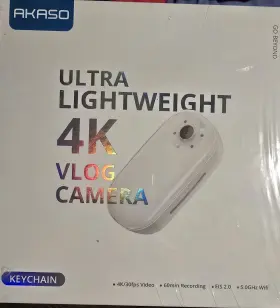 X003scwotn Akaso Keychain 4k Ultra Hd Vlog Camera Eis Wi-fi White Handheld Microsd