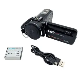 Hdv-z20 Andoer Video Camera Hd 1080p Wifi Touch Panel 24mp Battery And Usb Tested