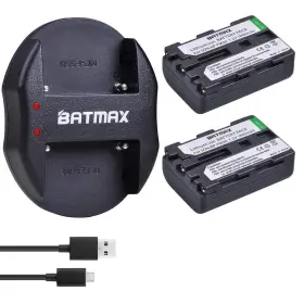 Np-fm50 Batmax 611550569659 2pcs Rechargeable Batteries 1800mah Usb Dual Charger For Sony Np