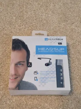 Beantech 445008616649 Headsup Head Mounted Camera 1080p Fhd Wearable Vlog Recorder With App Con