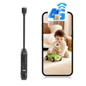 Beedmxu 716597880542 4g Lte No Wifi Security Camera With Sim Card Included 4k Portable Mini Black
