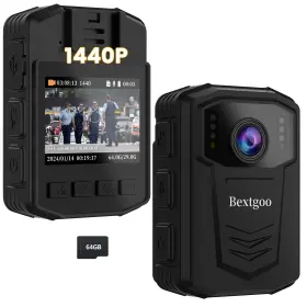 Bf-a10 Bextgoo 1440p Body Camera Cam Built-in 64gb Memory Card Ultra Infrared Night
