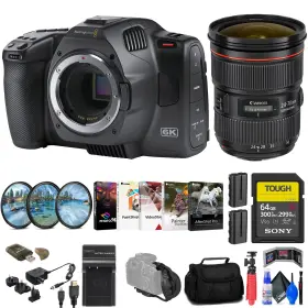 Cinecampochdef6k2 Blackmagic Edi 7 Design Pocket Cinema Camera 6k G2 Canon Ef 24-70mm Lens More