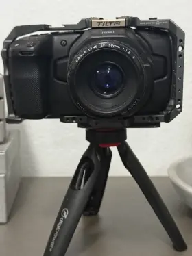 Blackmagic Design 253692632671 Pocket Cinema Camera 6k Pro 50mm Canon Ef Lens With Smallrig Cage