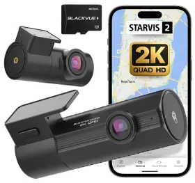 8-2ch Blackvue 889186011839 Elite Dash Cam Dual 2k Qhd Front And Rear Starvis 2 Hdr Gps