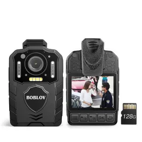 02ca-128gbkj25 Boblov Kj25 128gb Body Camera 3000mah With 10-13hrs Recording Affordable Cam