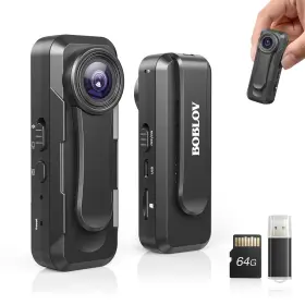02ca-thlzh0898 Boblov W1 1080p 64gb Body Camera Wearable Support 90 Minutes With Loop Recor