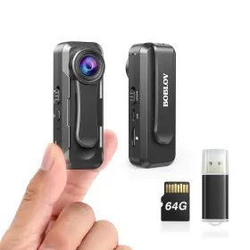 02ca-usw164gb Boblov W1 64gb Hd 1080p Body Worn Camera Wearable With 2 Clips Lo