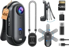 Boblov 973692199175 Hd 4k Police Wearable Cam Mini Thumb Body Camera With Audio Record 128g