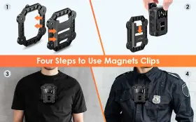 Boblov 973692205333 Police Body Camera Magnet Mount Back Clip Strong Magnets Stick To Clothe