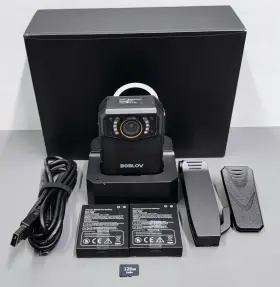 B4k6 Boblov Body Camera 4k With 2pcs 3000mah Batteries 128gb Sd Parts Only