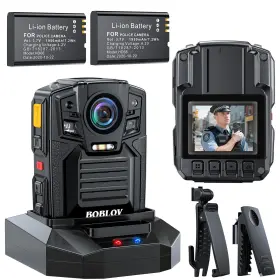 D7camera Boblov D7 2k Body Camera 2 1950mah Batteries With Charging Dock Ip67 Waterproof