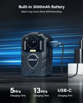 Recording128gb Boblov Kj25 Body Camera 1440p Police Night Vision Video #3