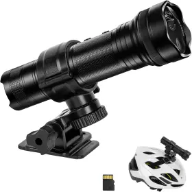 91162 Bozily 1080p Motorcycle Helmet Camera 120 Wide Angle Bike With Black