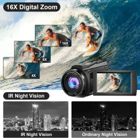 48mp Branded 313091389382 Camara De Video 5k Profesional Para Youtube Con Wifi Microfono Remoto Y Usb #3