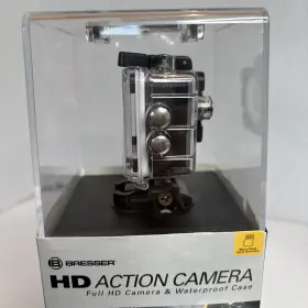 Bresser 812257019410 Video Camera Hd Black Waterproof Action 1080p With Case Wide Angle Nib