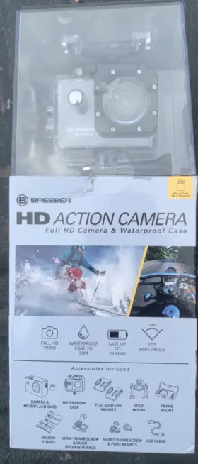 N0625750 Bresser Hd Action Camera Waterproof With Accessories