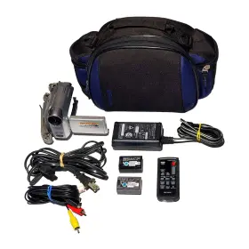 Dcr-hc21 Bundle Sony Handycam Minidv 1467171 Compact Video Camera 2 Batteries For Repair