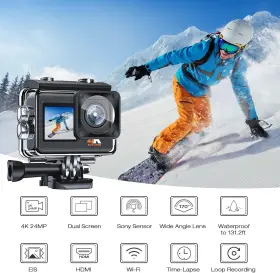 24mp Campark 867047484589 4k Action Camera Wifi Ip66 Eis Dual Touch Screen Underwater #3