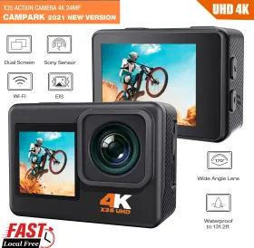 24mp Campark 913079027109 Wifi 4k Action Camera Dual Screen Underwater 40m Waterproof