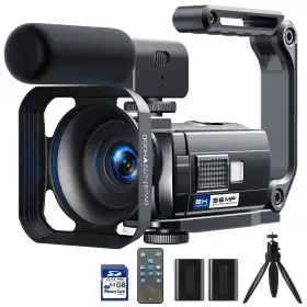 Ac12c Campark 5k 56mp Camcorder Video Camera Vlogging Wifi Ir Night Vision Tripod 64gb