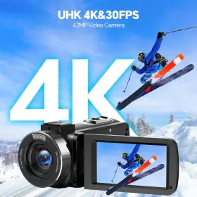 42mp Campark Ac13 Digital Camcorder 4k Uhd Video Camera 3.0 Inch 270 Rotating Screen Vlog 32gb #2
