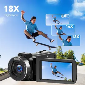 42mp Campark Ac13 Digital Camcorder 4k Uhd Video Camera 3.0 Inch 270 Rotating Screen Vlog 32gb #3