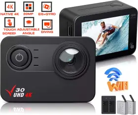20mp Campark V30a Native 4k Action Camera Eis Touch Screen Wifi Sport Camcorder