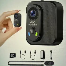 Camworld 763306489169 4k Mini Body Camera Thumb Size Pov Cam Action With Wifi Eis