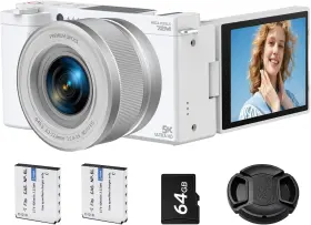 72mp Camworld Ac26 5k Digital Camera Autofocus Vlogging 6x Optical Zoom 2.8 Inch Flip 64gb