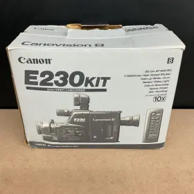 E230 Canon 013803603033 Canovision 8 Kit 8mm Video Camcorder Untested As Is