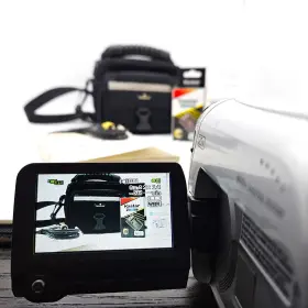 Zr600 Canon 2844 Mini Dv Digital Camcorder New Battery And Charger Case Manual Sd Card #2