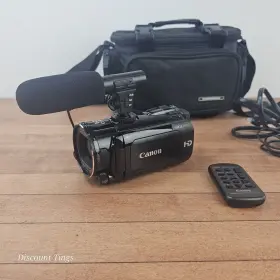 4375b001aa Canon Vixia Hf S21 Dual Flash Memory Camcorder With Case Battery Mic Charger #2