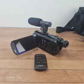 4375b001aa Canon Vixia Hf S21 Dual Flash Memory Camcorder With Case Battery Mic Charger #3