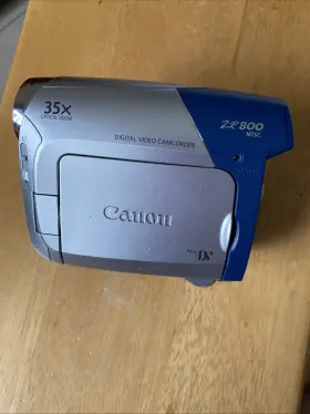 Zr800 Canon 602492009482 Mini Dv Camcorder Digital Video Camera No Batt Chg For Parts Repairs