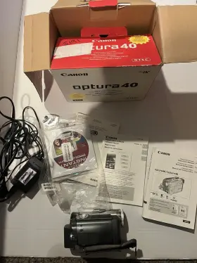 9544a003 Canon Optura 40 Video Camera Camcorder W Box And Cables