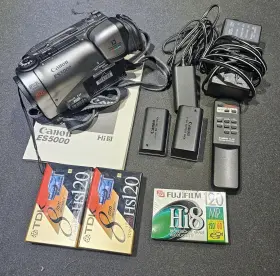 Es5000 Canon Working Hi-8 Video8 Camcorder Video Camera Accessories Tested