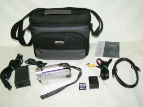 Fs200-a Canon Camcorder Case Ac Adapter Battery Cords And 8gb Sd Card Bundle