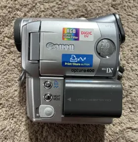 Optura400 Canon Mini Dv Camcorder 200x Digital Zoom W Battery. No Charger