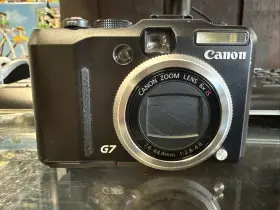 Pc1210 Canon Powershot G7 10mp 6x Optical Is Zoom Black Digital Camera Working