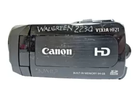 R300 Canon Vixia Hf Hd Camcorder No Charger Battery Tested - Works #2