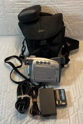 Zr90a Canon Zr90 Minidv Video Camera Camcorder With Case Battery Charger Works Tested