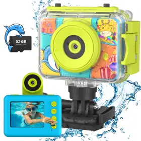 S70001 Chakeyake Kids Digital Camera Waterproof 1080p Video Underwater Selfie Chil
