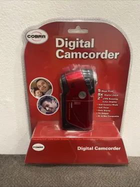 Dvc2500rd Cobra New Digital Camcorder Red Dvc2500 64 Mb Storage 5 Mega Pixel 8x Zoom